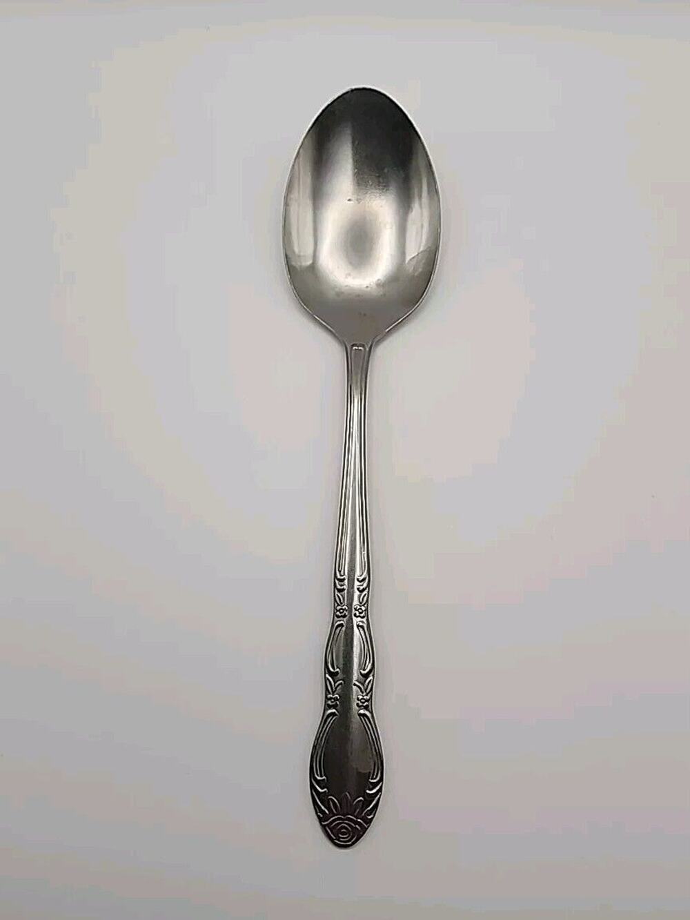 Wesley Forge WLF2 Tablespoon Stainless Steel 8 1/4" Floral Design Art Deco MCM